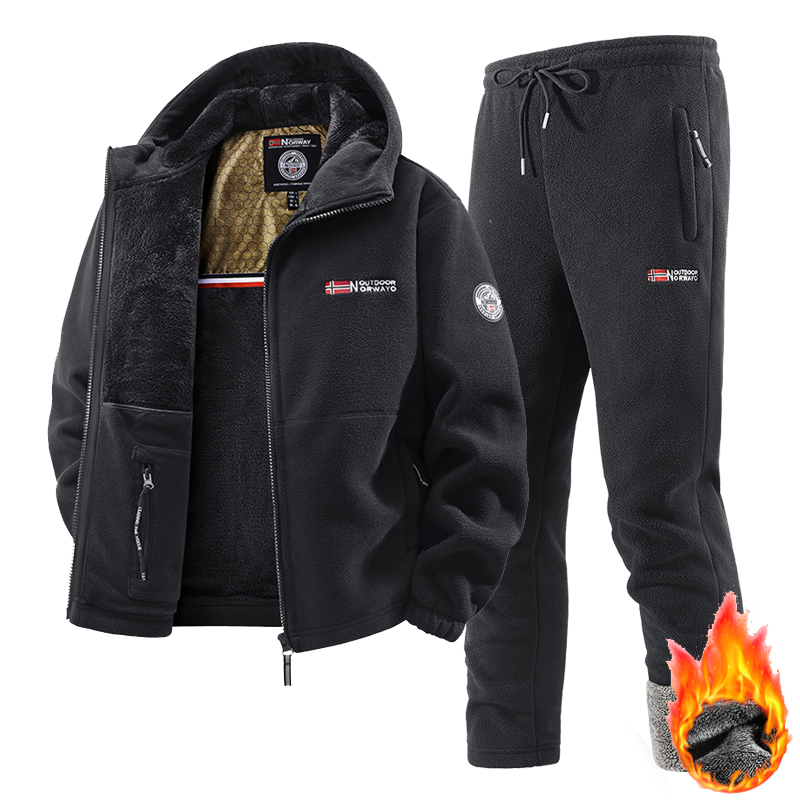 Running Gear Jacket - New Winter Sportswear Set Mens Retro