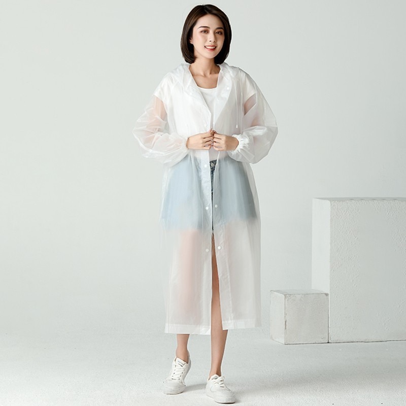 1pc Hooded Rain Coat Women Men - Running Gear Rain ulasan dan harga