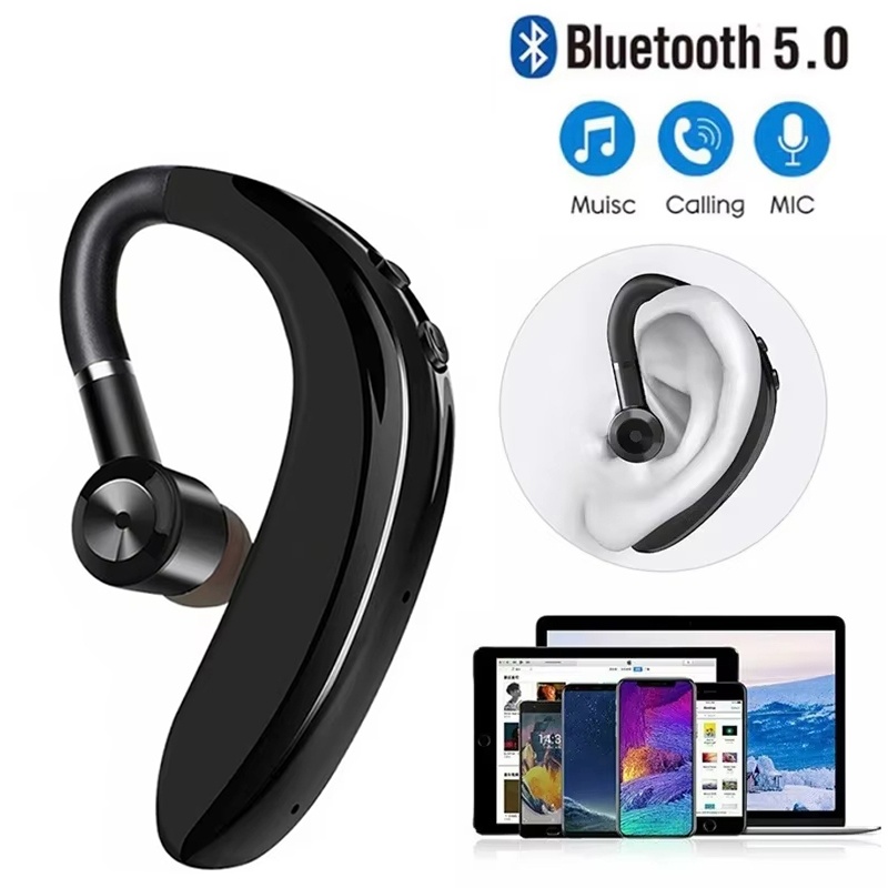 Handsfree Calling Bluetooth He - Earphone Sport Hook ulasan dan harga
