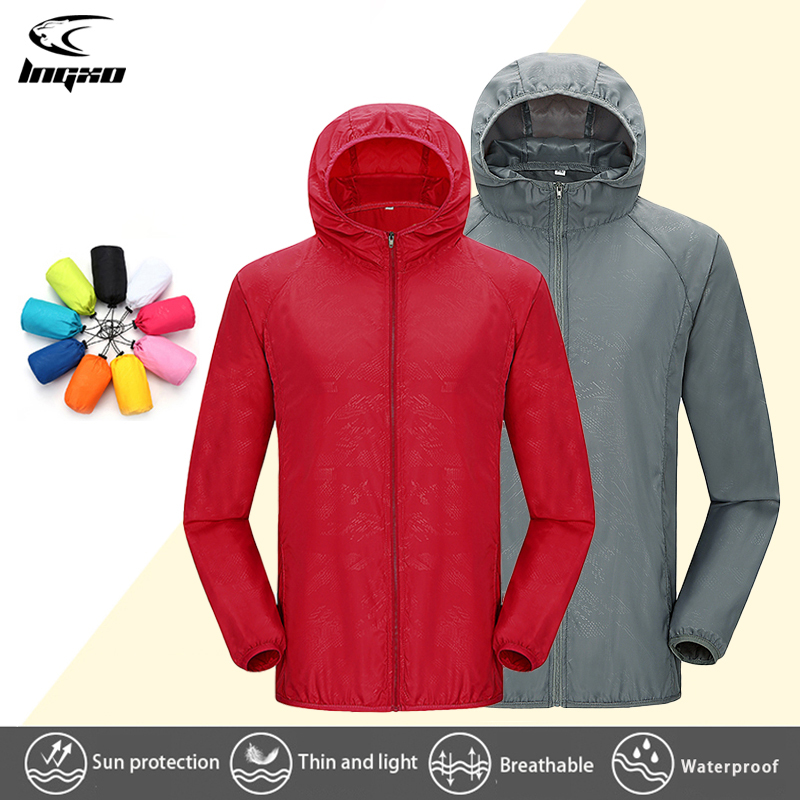 LNGXO Hiking Waterproof Jacket - Running Gear Rain ulasan dan harga