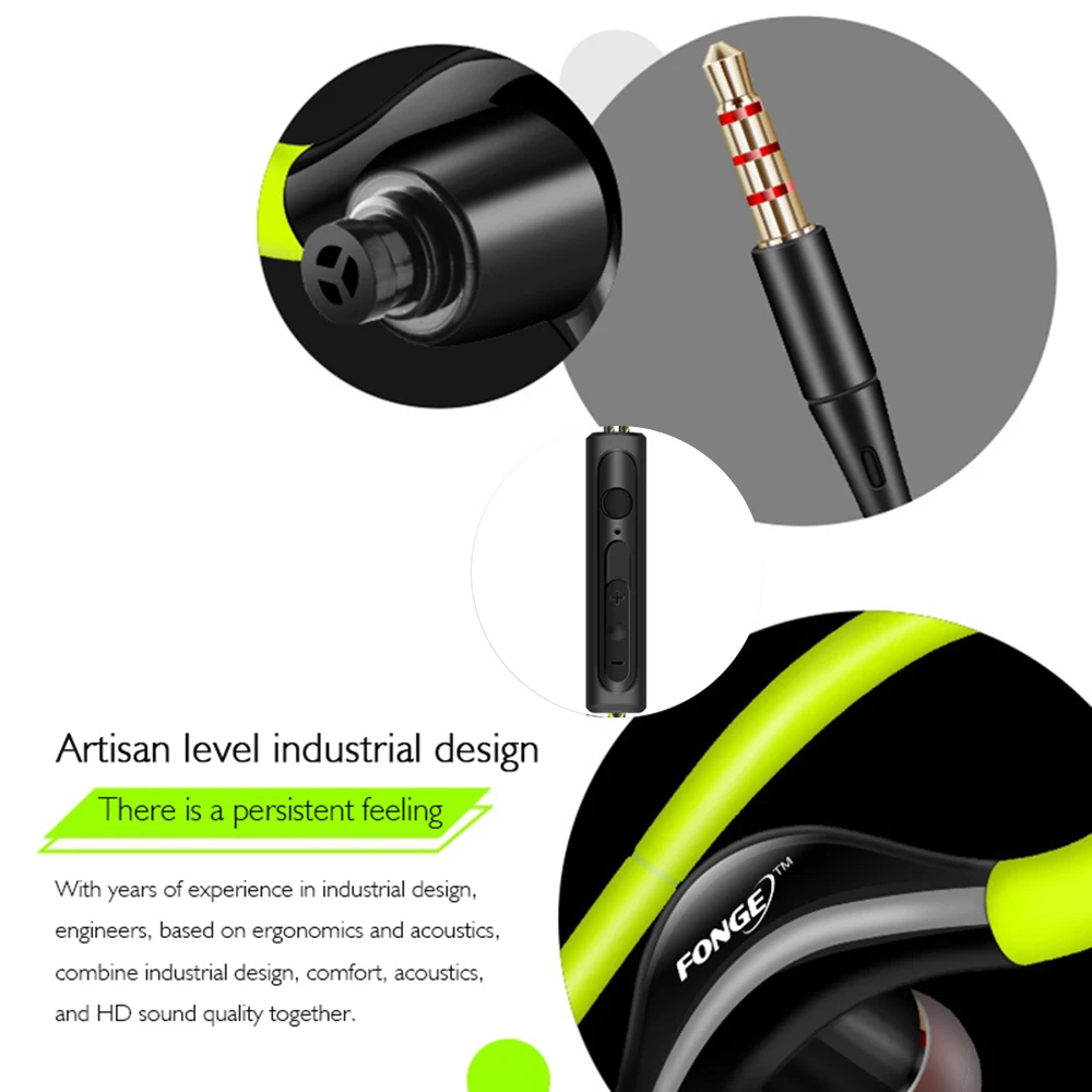 S760 Wired In-ear Waterproof E - Earphone Sport Hook ulasan dan harga