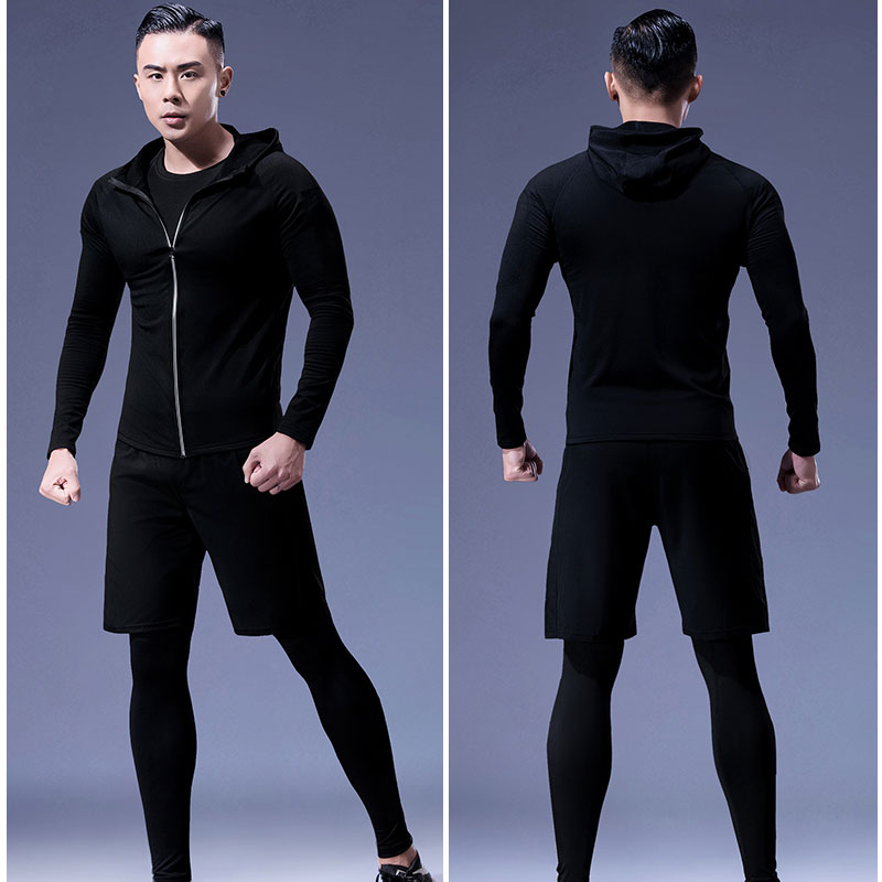 Men's Spring Fall Tight Compre - Running Gear Jacket ulasan dan harga