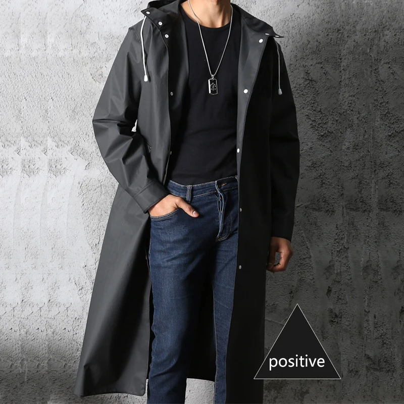 EVA Long Raincoat Unisex Male  - Running Gear Rain ulasan dan harga